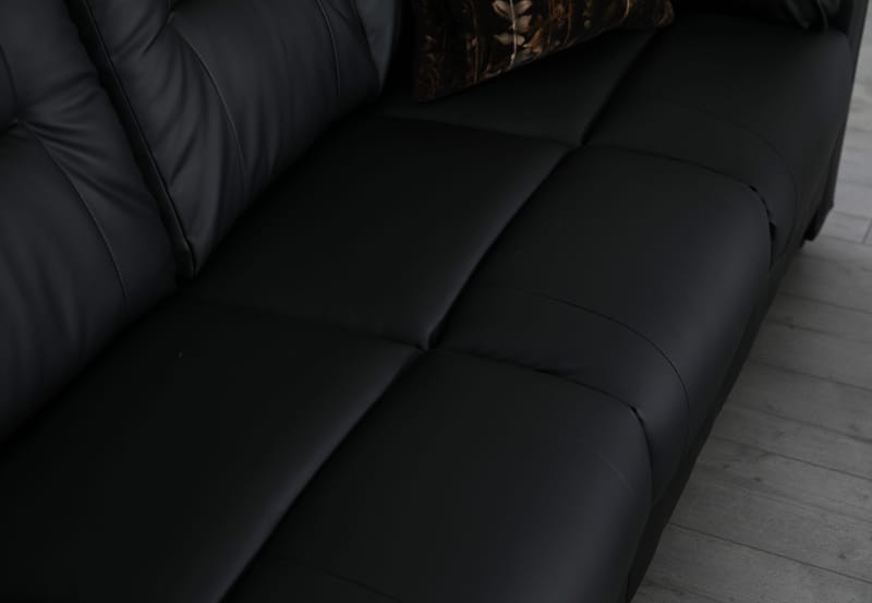 Hörnsoffa svart konstläder 5-sits - Peking - Svart - Möbler - Soffa - Hörnsoffa