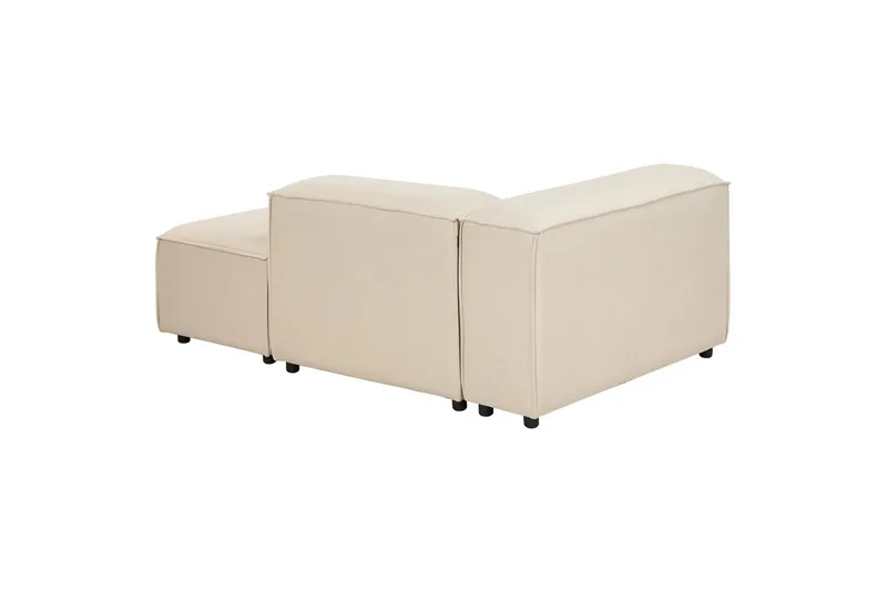 Hörnsoffa (V) med fotpall Ardal Beige/svart - Beige/svart - Möbler - Soffa - Soffgrupp