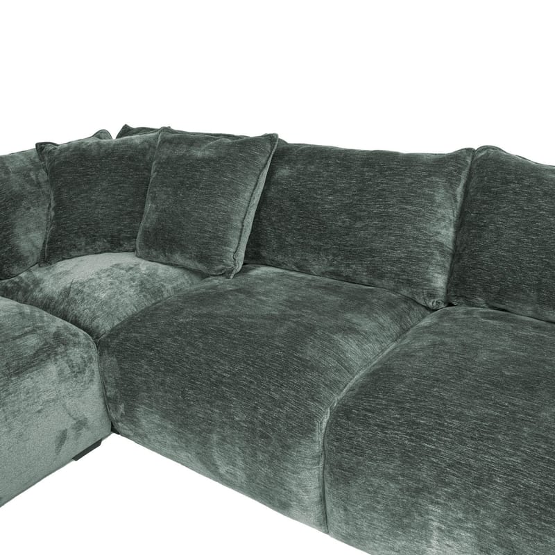 Hörnsoffa/ottoman Denvi - mintgrön - Möbler - Soffa - Hörnsoffa