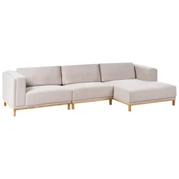 5-sits soffa Veng - Ljusbrun - Möbler - Soffa - Divansoffor & schäslongsoffa - 4 sits soffa med divan