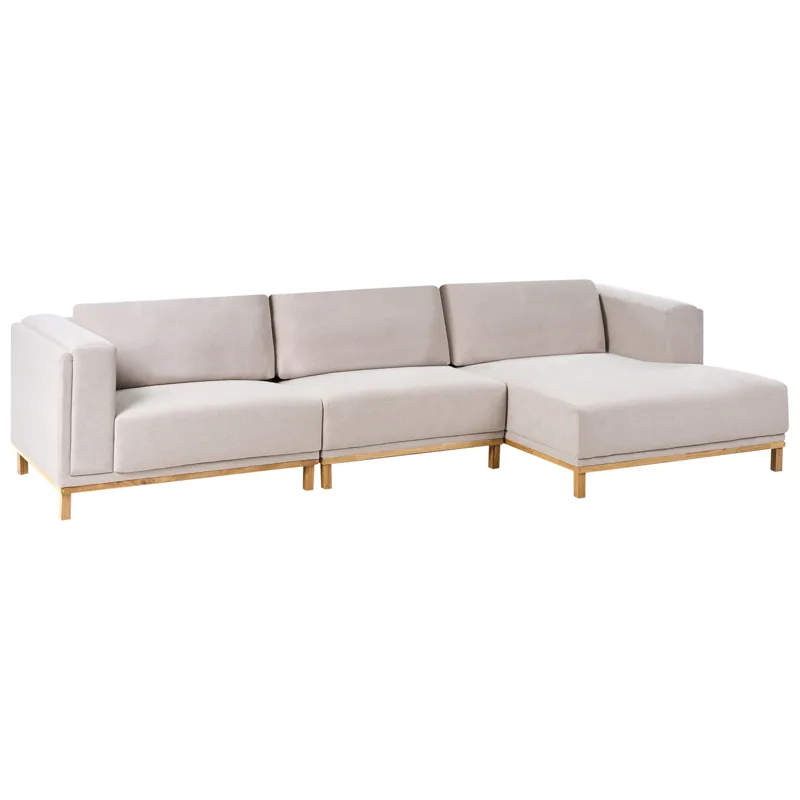 5-sits soffa Veng - Ljusbrun - Möbler - Soffa - Divansoffor & schäslongsoffa - 4 sits soffa med divan