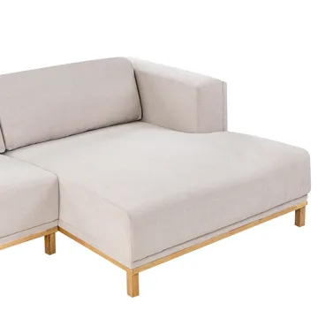 5-sits soffa Veng - Ljusbrun - Möbler - Soffa - Divansoffor & schäslongsoffa - 4 sits soffa med divan