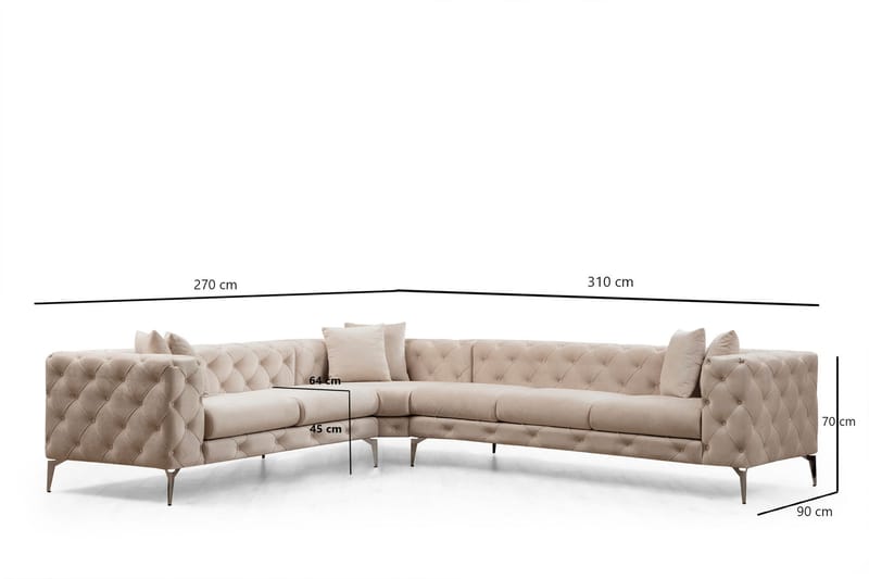 Beachport Hörnsoffa 6-sits - Beige - Möbler - Soffa - Hörnsoffa