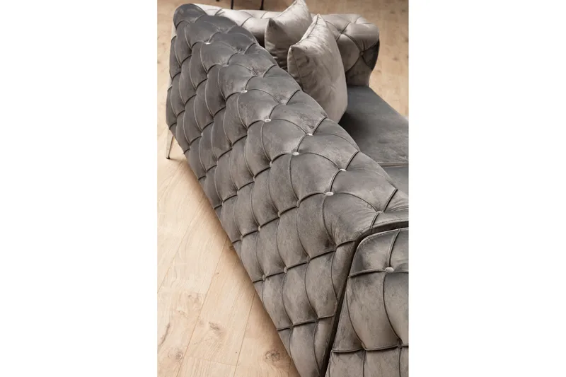 Beachport Stor Hörnsoffa 6-sits L formad Avtagbar klädsel - Antracit / Grå - Möbler - Soffa - Hörnsoffa