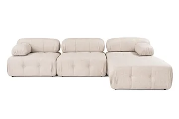 Belgin Bubblig Hörnsoffa 3-sits med utfällbara armstöd och ryggstöd - Ljusbrun - Möbler - Soffa - Modulsoffor - Komplett modulsoffa