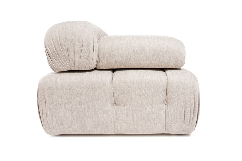 Belgin Bubblig Hörnsoffa 3-sits med utfällbara armstöd och ryggstöd - Ljusbrun - Möbler - Soffa - Divansoffor & schäslongsoffa
