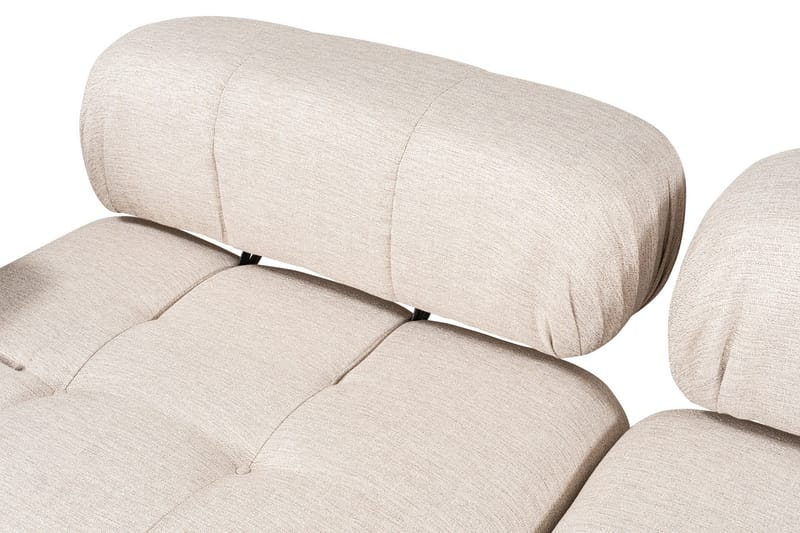Belgin Bubblig Hörnsoffa 3-sits med utfällbara armstöd och ryggstöd - Ljusbrun - Möbler - Soffa - Divansoffor & schäslongsoffa