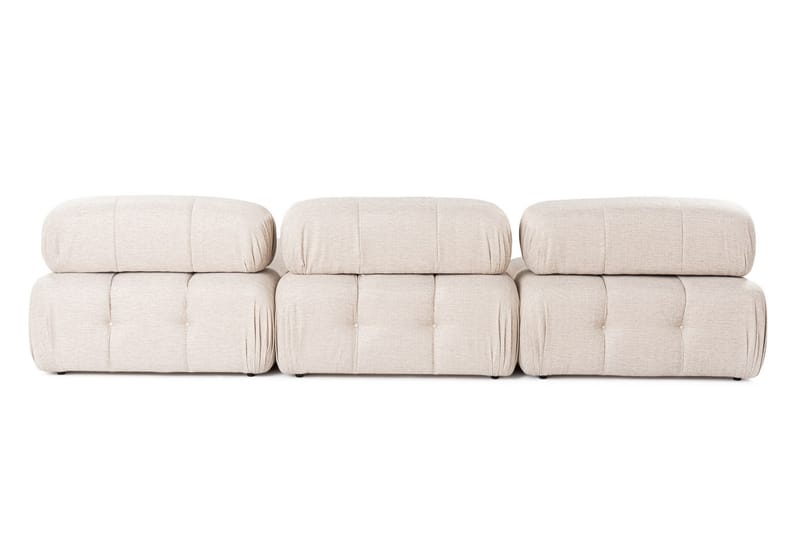 Belgin Bubblig Hörnsoffa 3-sits med utfällbara armstöd och ryggstöd - Ljusbrun - Möbler - Soffa - Divansoffor & schäslongsoffa
