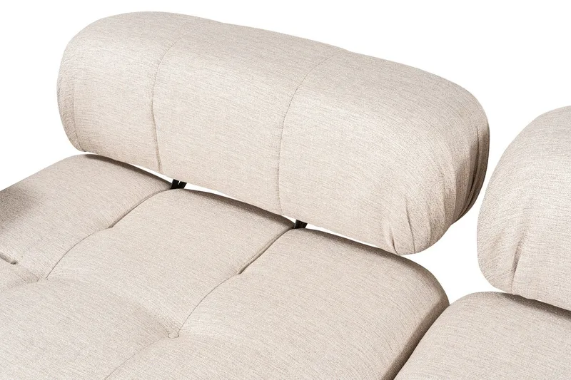 Belgin Bubblig Hörnsoffa 3-sits med utfällbara armstöd och ryggstöd - Ljusbrun - Möbler - Soffa - Modulsoffor - Komplett modulsoffa