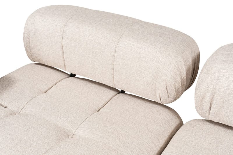 Belgin Bubblig Hörnsoffa 3-sits med utfällbara armstöd och ryggstöd - Ljusbrun - Möbler - Soffa - Modulsoffor - Komplett modulsoffa