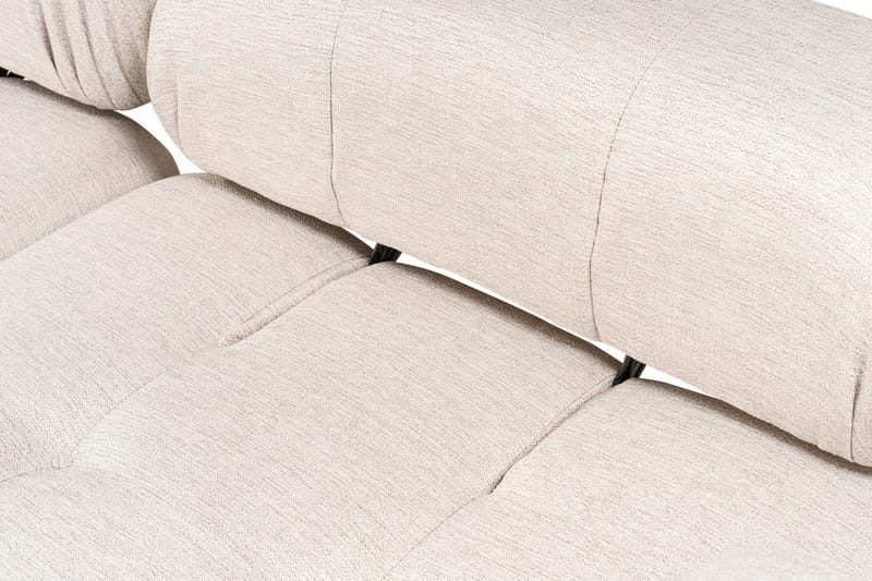 Belgin Bubblig Hörnsoffa 3-sits med utfällbara armstöd och ryggstöd - Ljusbrun - Möbler - Soffa - Modulsoffor - Komplett modulsoffa