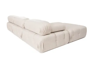 Belgin Bubblig Hörnsoffa 3-sits med utfällbara armstöd och ryggstöd - Ljusbrun - Möbler - Soffa - Modulsoffor - Komplett modulsoffa