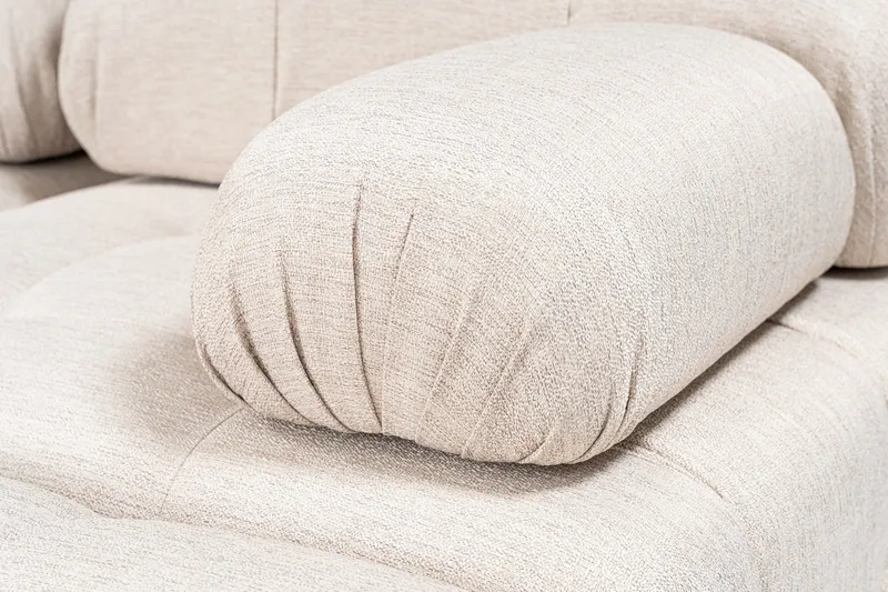 Belgin Bubblig Hörnsoffa 3-sits med utfällbara armstöd och ryggstöd - Ljusbrun - Möbler - Soffa - Modulsoffor - Komplett modulsoffa