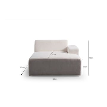 Branorin 5-sits Hörnsoffa med Divan - Brun/Vit - Möbler - Soffa - Modulsoffor - Komplett modulsoffa