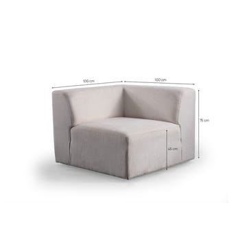 Branorin 5-sits Hörnsoffa med Divan - Brun/Vit - Möbler - Soffa - Modulsoffor - Komplett modulsoffa