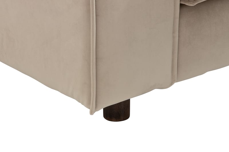 Cloudia Hörnsoffa Large Sammet - Beige - Möbler - Soffa - Hörnsoffa