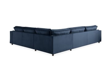 Cloudia Hörnsoffa Large Sammet - Blå - Möbler - Soffa - Hörnsoffa
