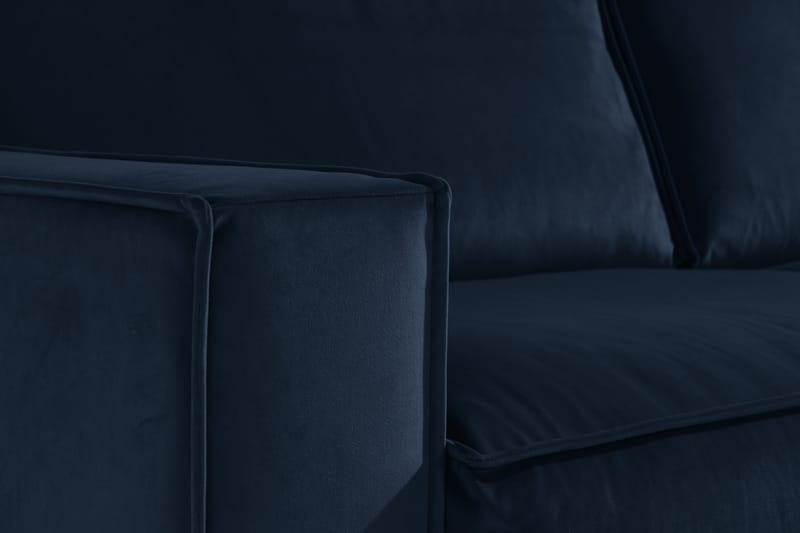 Cloudia Hörnsoffa Large Sammet - Blå - Möbler - Soffa - Hörnsoffa