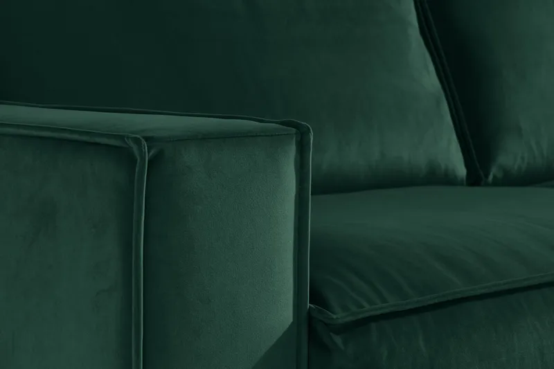 Cloudia Hörnsoffa Large Sammet - Grön - Möbler - Soffa - Hörnsoffa