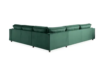 Cloudia Hörnsoffa Large Sammet - Grön - Möbler - Soffa - Hörnsoffa