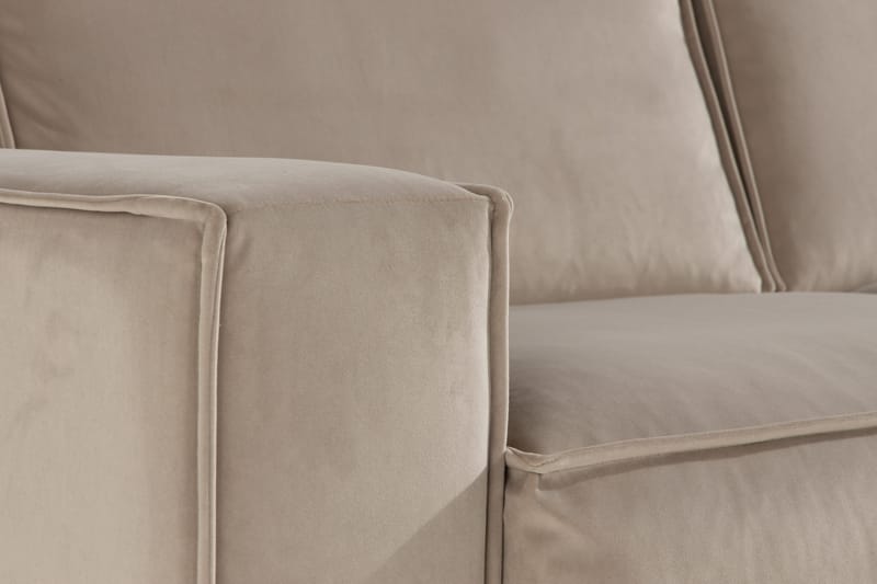 Cloudia Hörnsoffa Sammet - Beige - Möbler - Soffa - Hörnsoffa