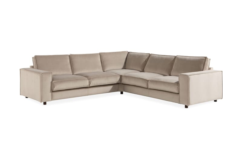 Cloudia Hörnsoffa Sammet - Beige - Möbler - Soffa - Hörnsoffa