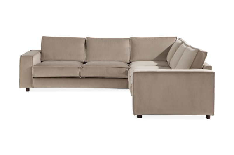 Cloudia Hörnsoffa Sammet - Beige - Hörnsoffa - Sammetssoffa