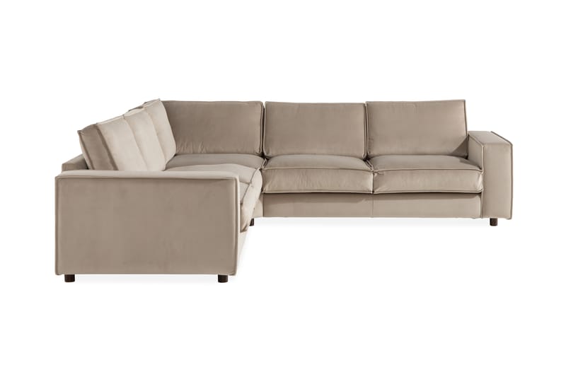 Cloudia Hörnsoffa Sammet - Beige - Hörnsoffa - Sammetssoffa