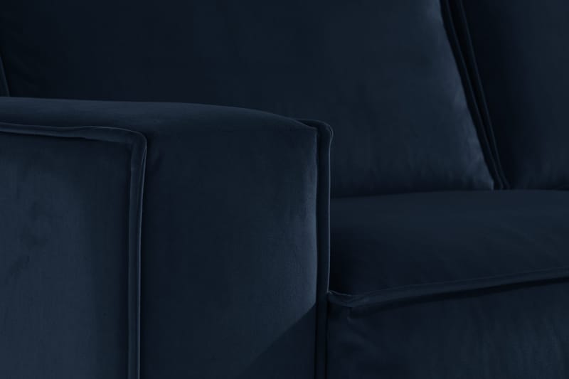 Cloudia Hörnsoffa Sammet - Blå - Möbler - Soffa - Hörnsoffa