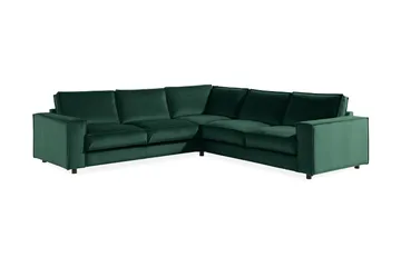 Cloudia Hörnsoffa Sammet - Grön - Möbler - Soffa - Hörnsoffa
