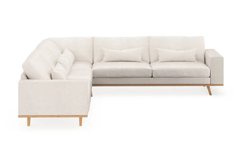 Copenhagen 6-sits L-formad Hörnsoffa i Bouclé - Vit - Möbler - Soffa - Hörnsoffa