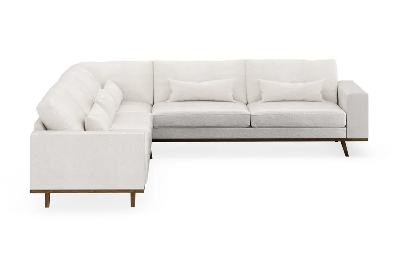 Copenhagen 6-sits L-formad Hörnsoffa i Bouclé - Vit - Möbler - Soffa - Hörnsoffa