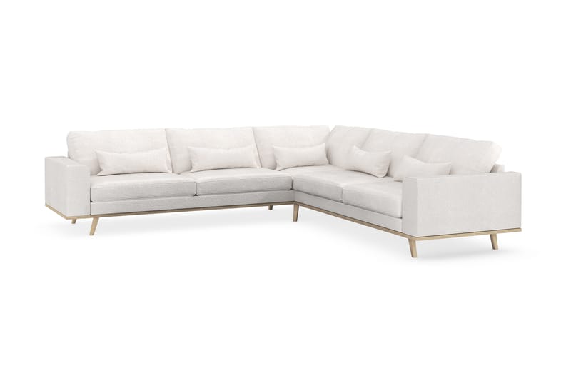 Copenhagen 6-sits L-formad Hörnsoffa i Bouclé - Vit - Möbler - Soffa - Hörnsoffa