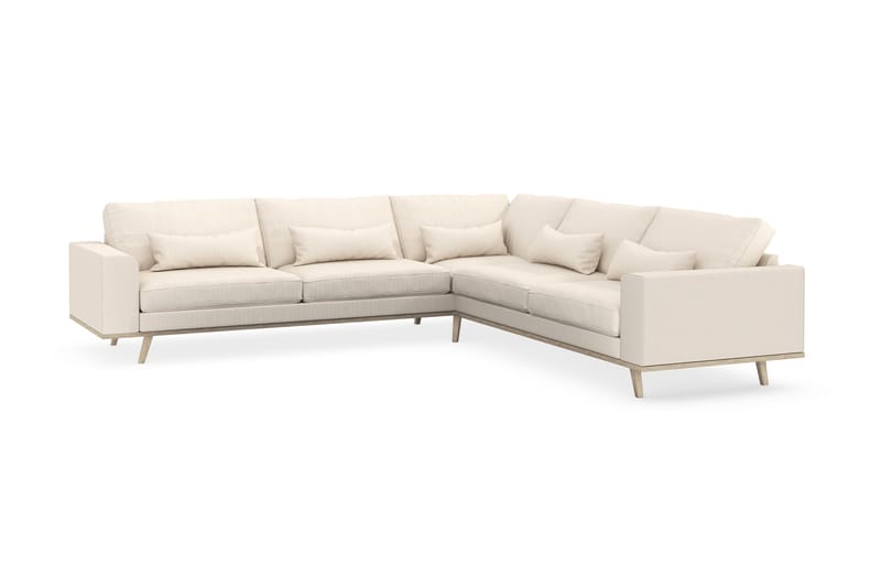 Copenhagen 6-sits L-formad Hörnsoffa i Manchester - Beige - Möbler - Soffa - Hörnsoffa