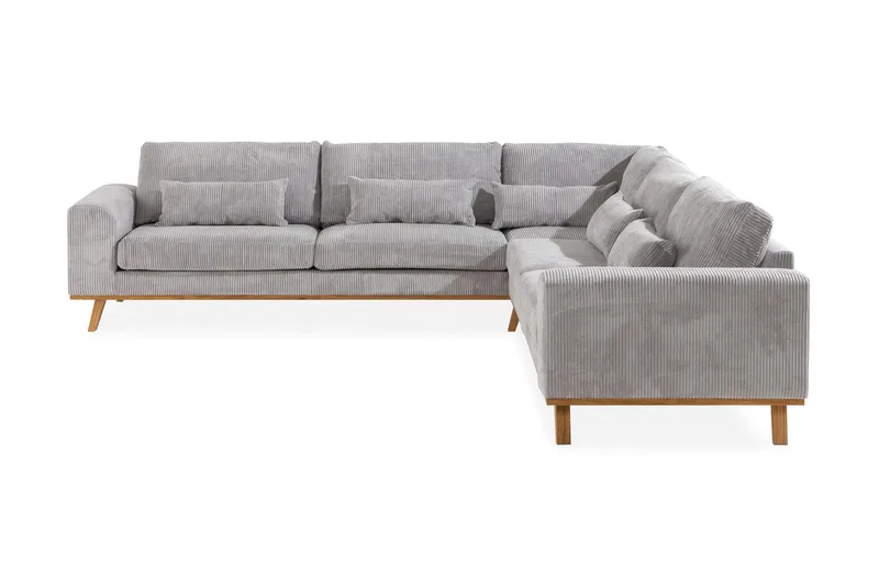 Copenhagen 6-sits L-formad Hörnsoffa i Manchester, Ljusgrå