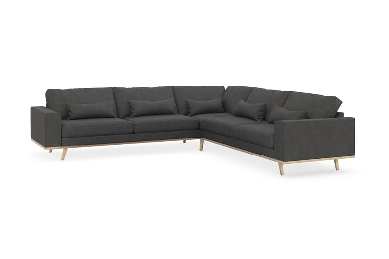 Copenhagen 6-sits L-formad Hörnsoffa i Manchester - Mörkgrå - Möbler - Soffa - Hörnsoffa