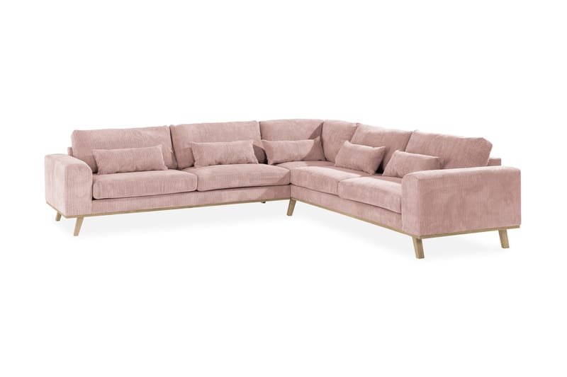 Copenhagen 6-sits L-formad Hörnsoffa i Manchester - Rosa - Möbler - Soffa - Hörnsoffa