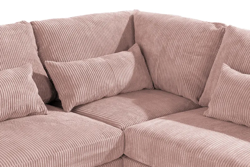 Copenhagen 6-sits L-formad Hörnsoffa i Manchester - Rosa - Möbler - Soffa - Hörnsoffa