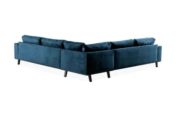 Copenhagen 6-sits L-formad Hörnsoffa i Sammet - Blå - Möbler - Soffa - Hörnsoffa