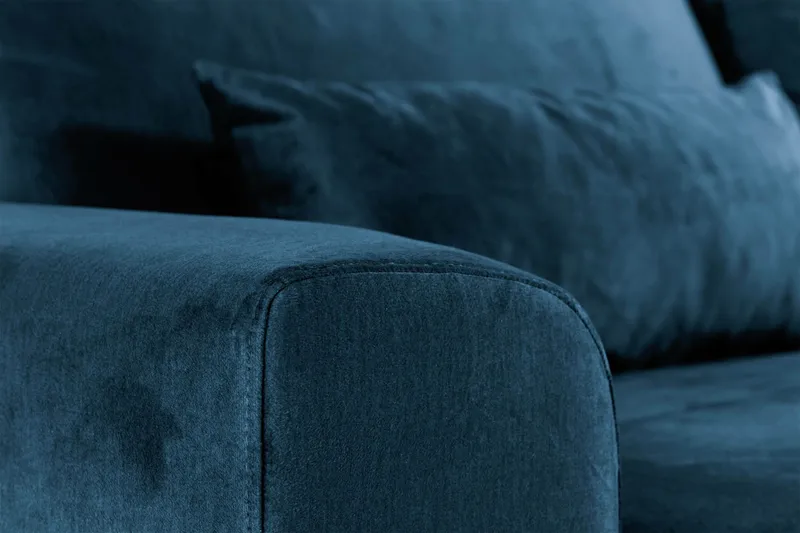 Copenhagen 6-sits L-formad Hörnsoffa i Sammet - Blå - Möbler - Soffa - Hörnsoffa