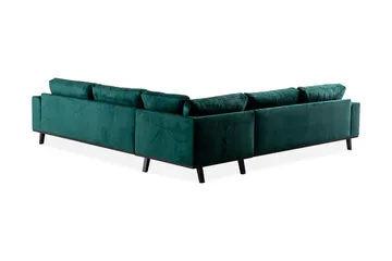 Copenhagen 6-sits L-formad Hörnsoffa i Sammet - Grön - Möbler - Soffa - Hörnsoffa