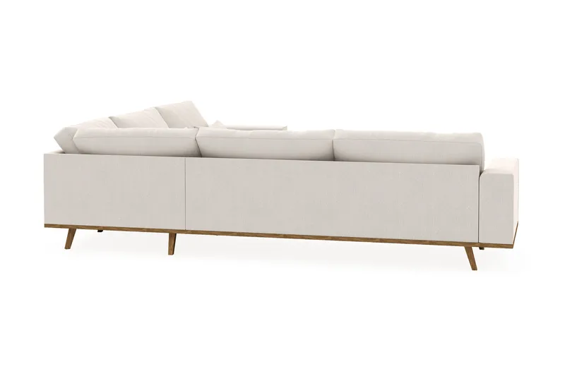 Copenhagen 6-sits L-formad Hörnsoffa i Sammet - Krämvit - Möbler - Soffa - Hörnsoffa