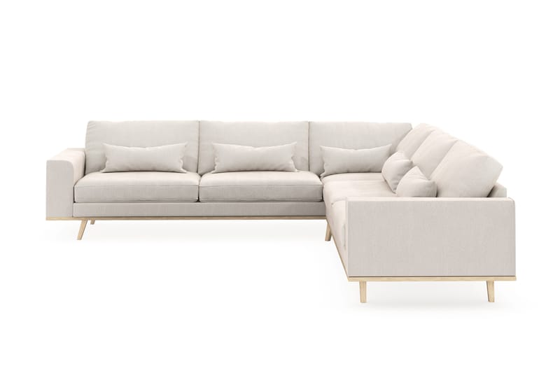 Copenhagen 6-sits L-formad Hörnsoffa i Sammet - Krämvit - Möbler - Soffa - Hörnsoffa