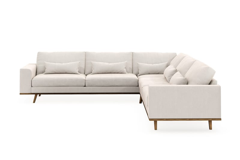 Copenhagen 6-sits L-formad Hörnsoffa i Sammet - Krämvit - Möbler - Soffa - Hörnsoffa