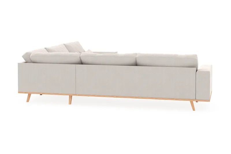 Copenhagen 6-sits L-formad Hörnsoffa i Sammet - Krämvit - Möbler - Soffa - Hörnsoffa