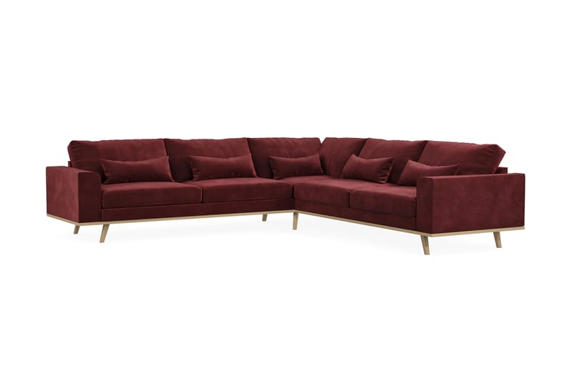 Copenhagen 6-sits L-formad Hörnsoffa i Sammet - Lila - Möbler - Soffa - Hörnsoffa