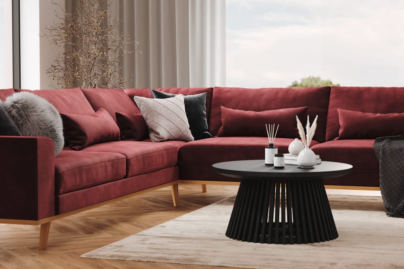 Copenhagen 6-sits L-formad Hörnsoffa i Sammet - Lila - Möbler - Soffa - Hörnsoffa