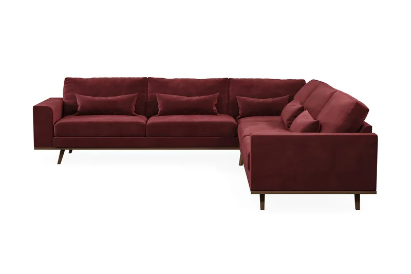 Copenhagen 6-sits L-formad Hörnsoffa i Sammet, Lila