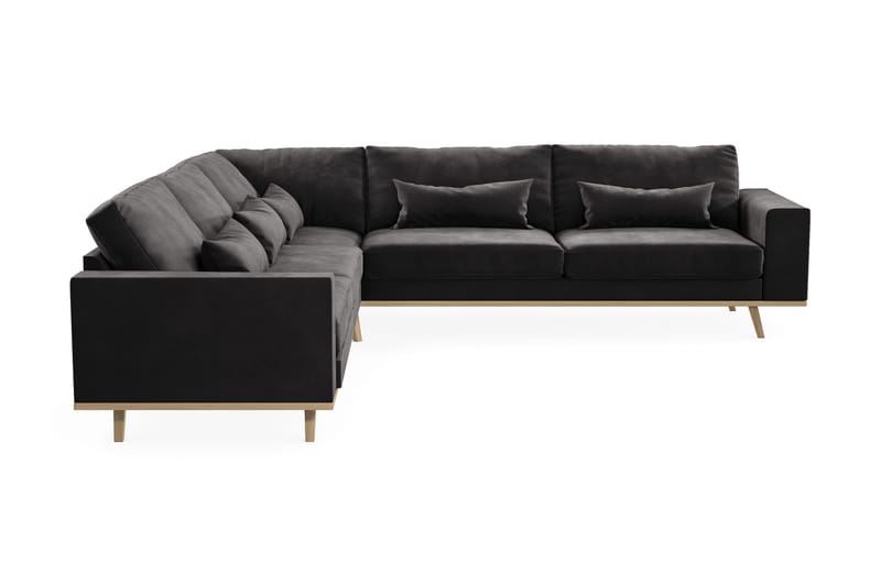 Copenhagen 6-sits L-formad Hörnsoffa i Sammet - Mörkgrå - Möbler - Soffa - Hörnsoffa