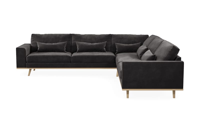 Copenhagen 6-sits L-formad Hörnsoffa i Sammet - Mörkgrå - Möbler - Soffa - Hörnsoffa